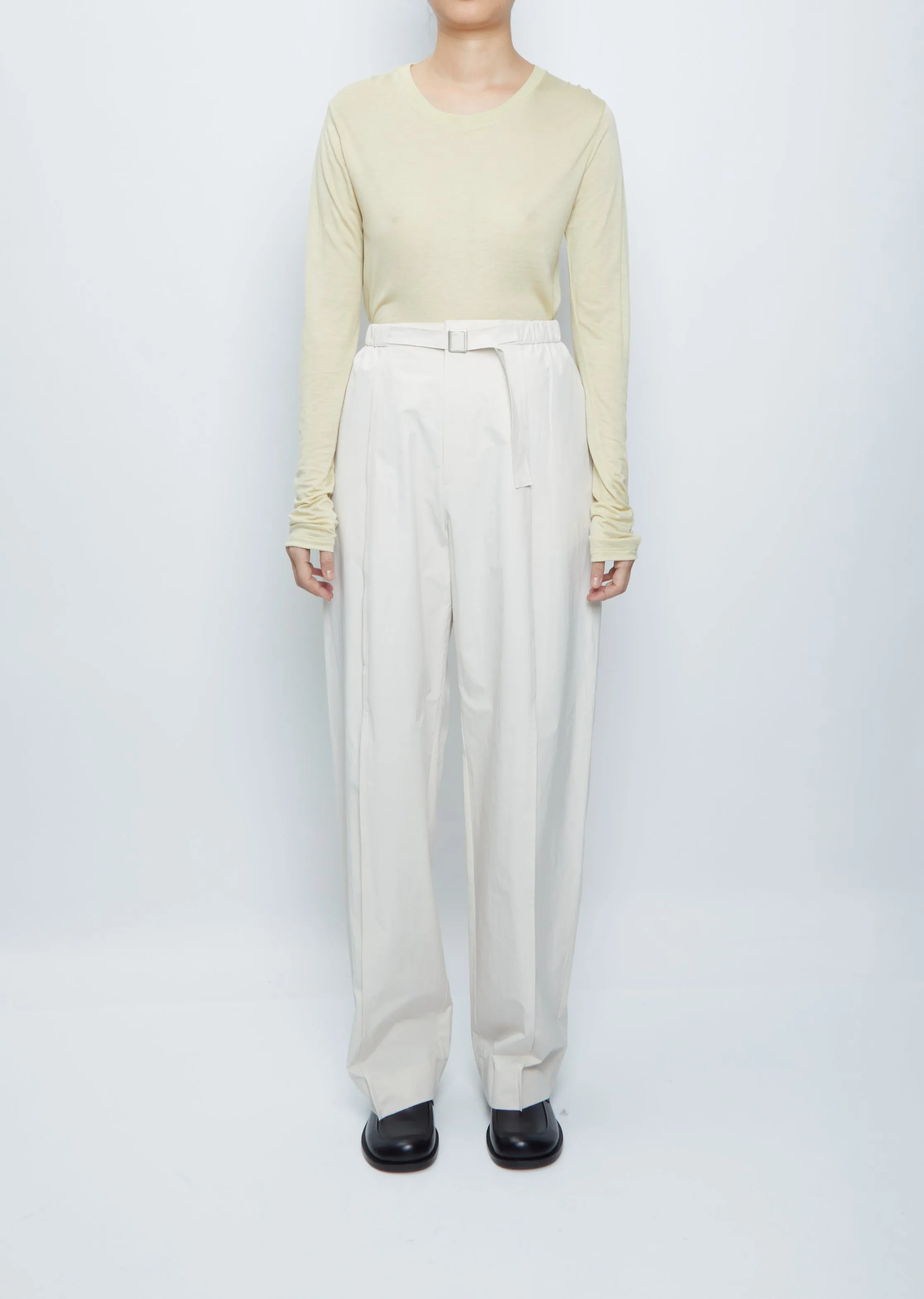 Belted Tuck Pants