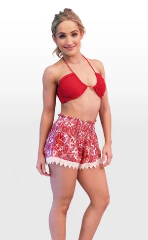 Paisley Cotton Summer Shorts