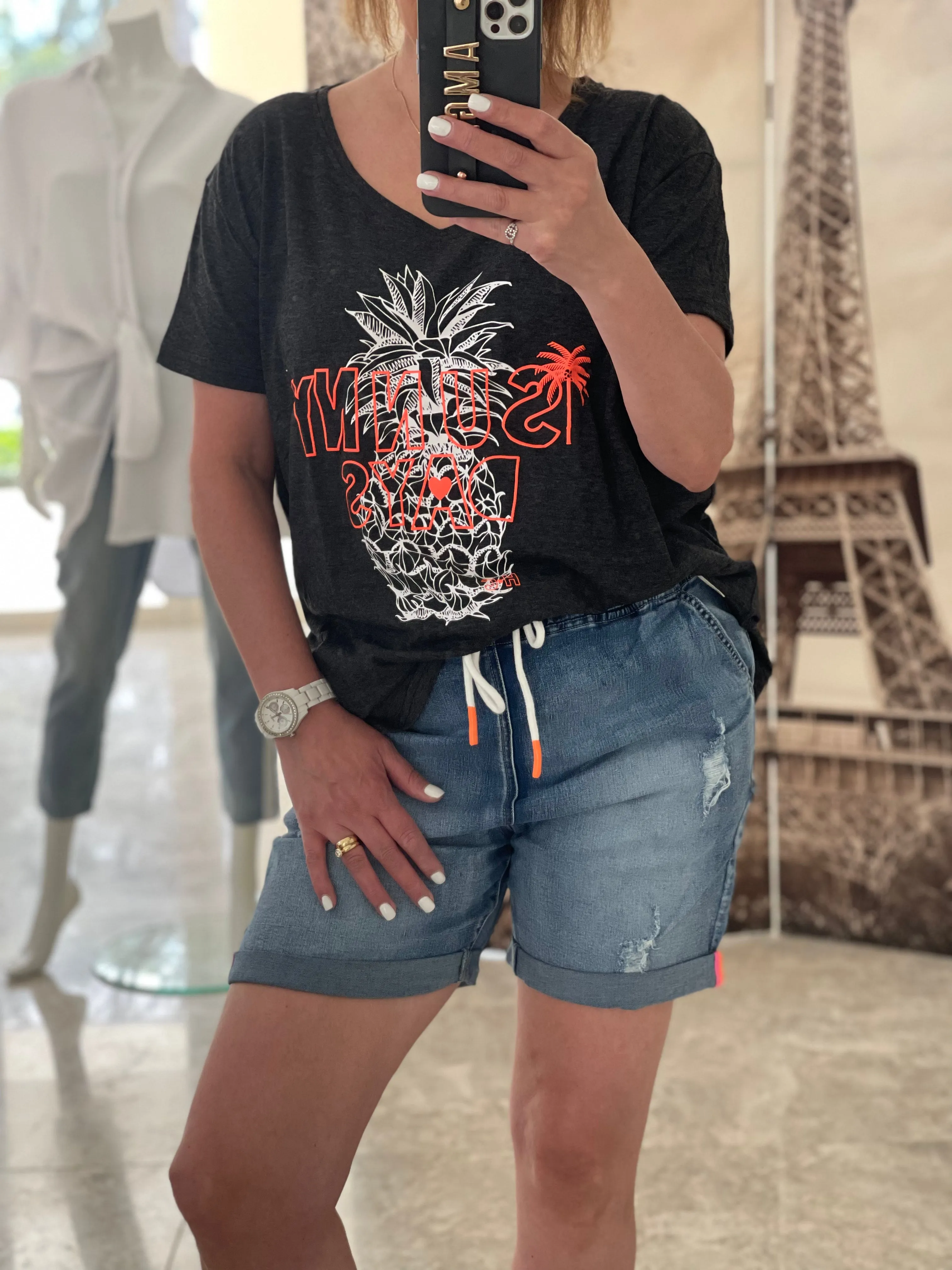 Slouchy Denim Shorts / Hammill & Co.