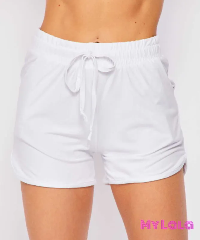 Solid Dolphin Shorts (White)
