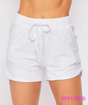 Solid Dolphin Shorts (White)