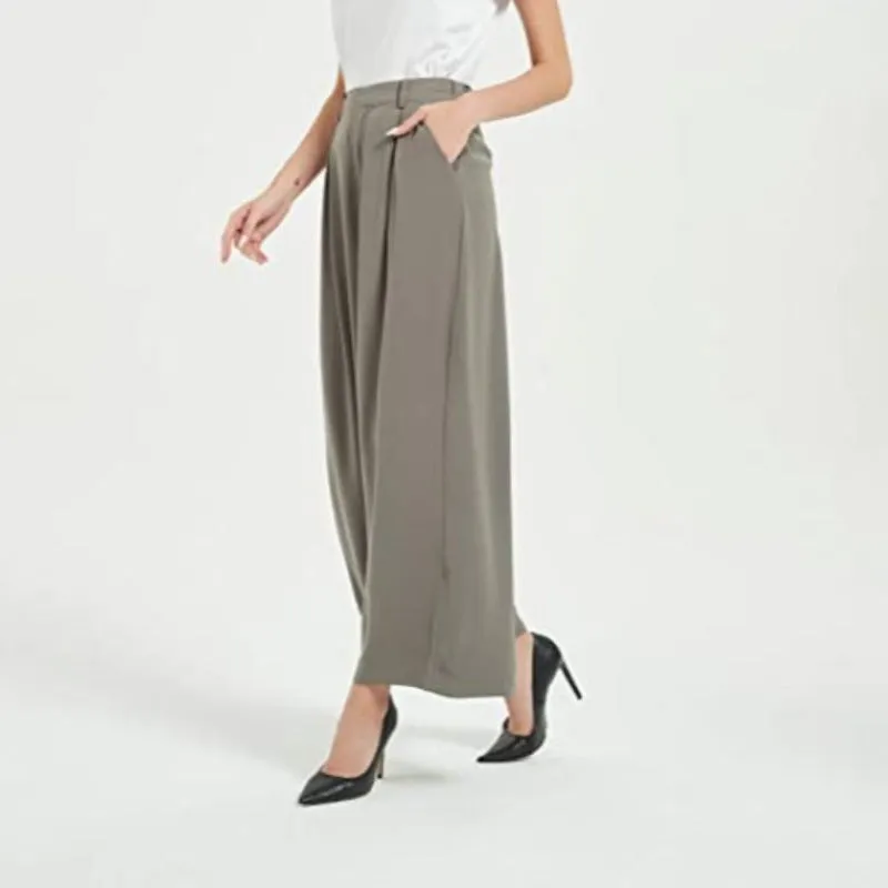 Women High Waist Casual Wide Leg Long Palazzo Pants Trousers